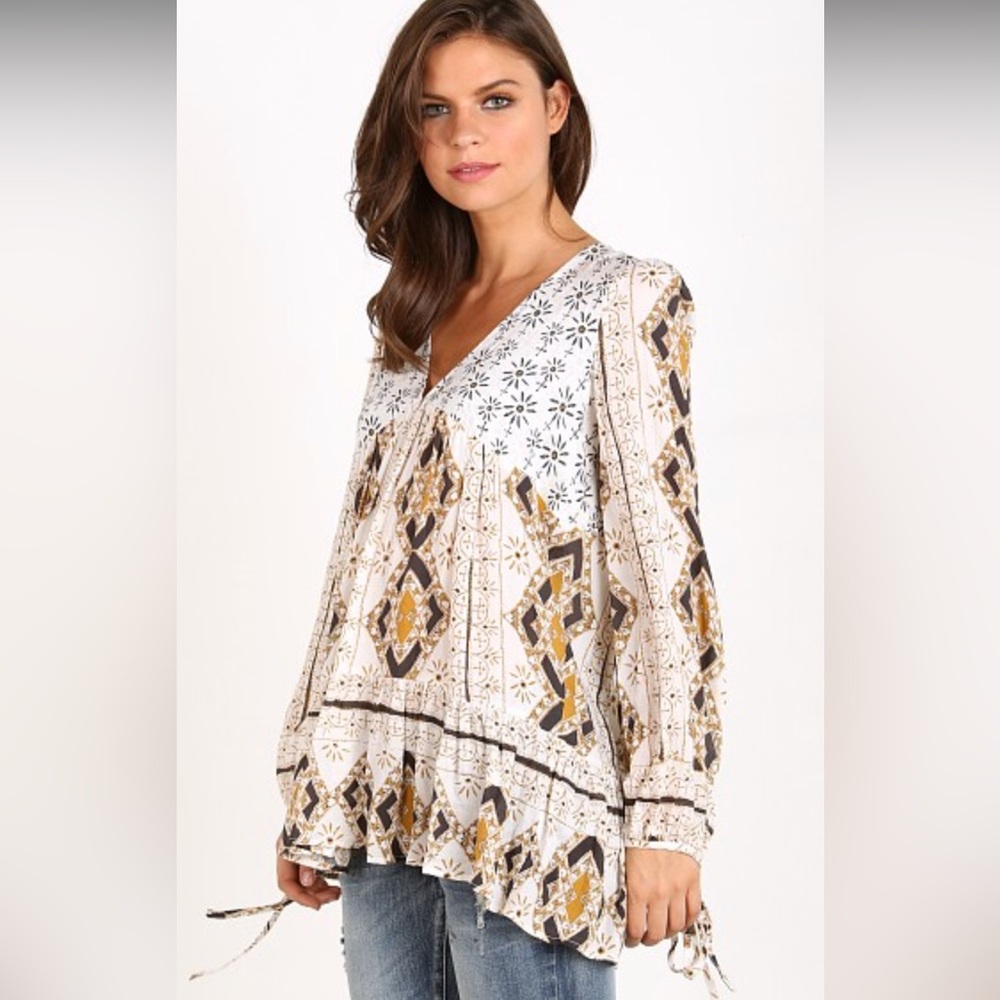 EUC Free People 60’s Down By The Bay Tunic Top - Size XS